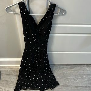White House black market dress. Size 0. Black with polka dots.
